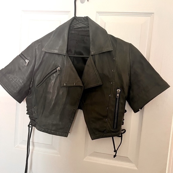 All Saints | Jackets & Coats | All Saints Cropped Moto Biker Rocker ...